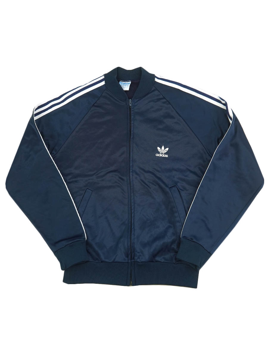 80's adidas ATP トラックジャージ ネイビー×ホワイト 表記(M