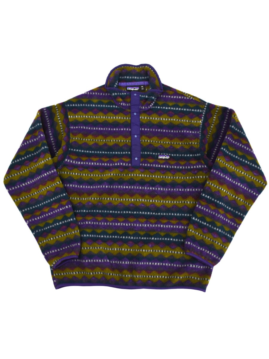90's パタゴニア ライトウェイトシンチラスナップTプルオーバー 総柄