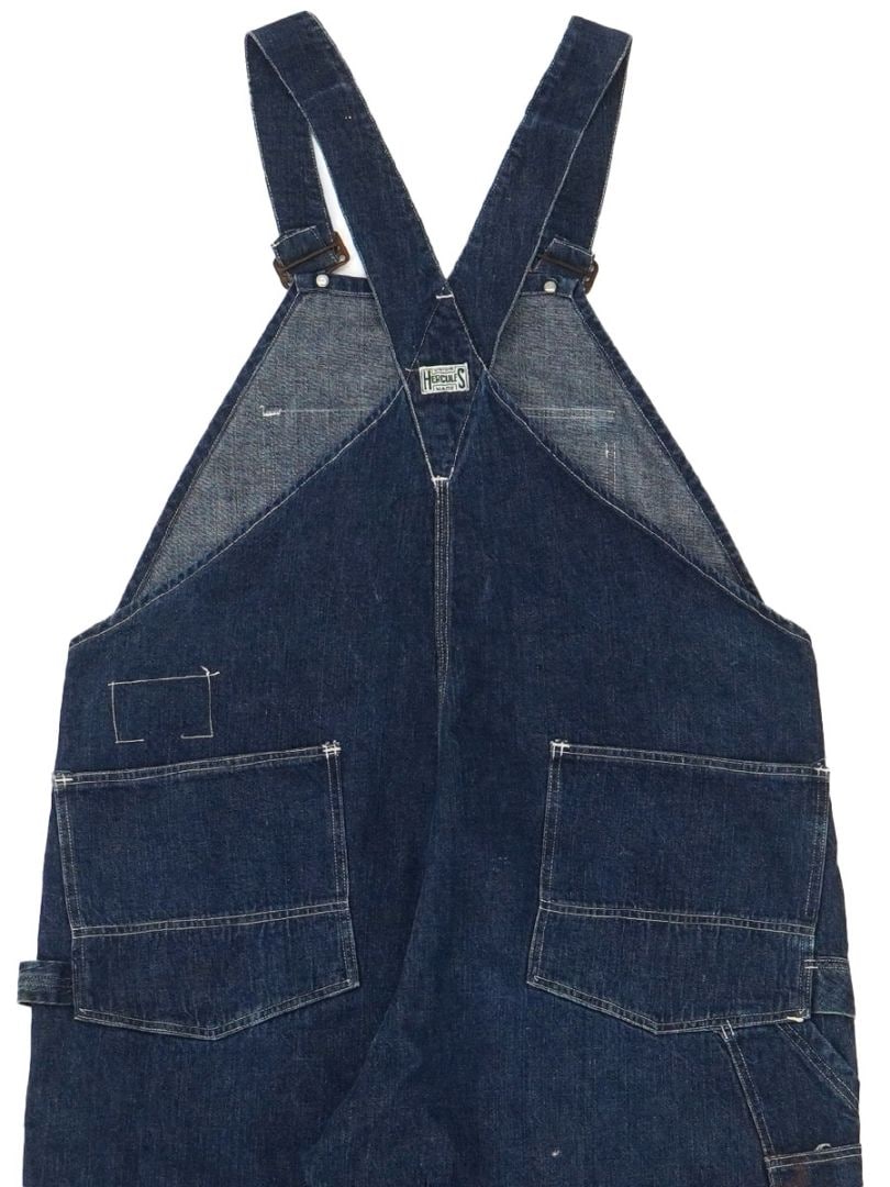 40's HERCULES ハンマータグ デニムオーバーオール 濃紺 実寸(44x31位