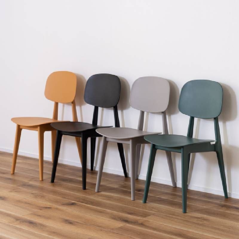 イケア IKEA KAUSTBY ダイニングチェア 木製 ブラック 肘無 椅子 イス