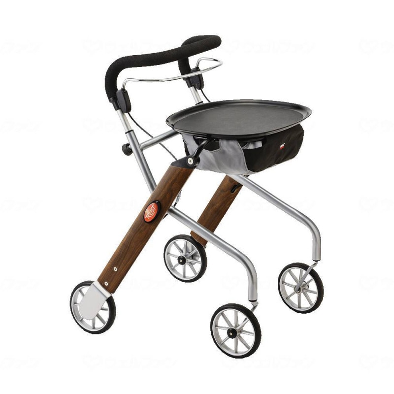 室内用歩行車レッツゴーミニ ウォールナット ｜ シルバーカー・歩行器