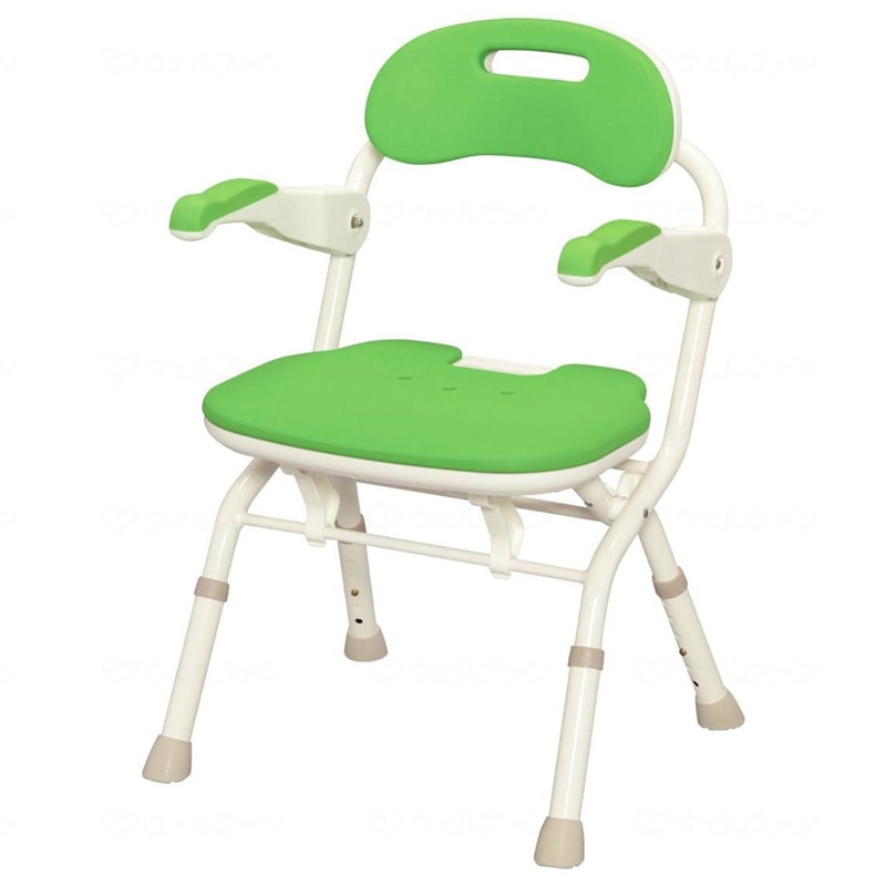 安寿 折りたたみシャワーベンチ FSフィット グリーン ｜ 入浴補助用具