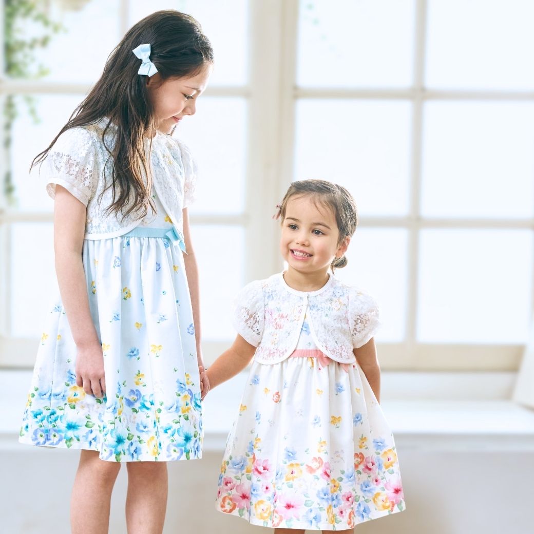 キッズ】レースボレロセットフラワードレス 110 120 130 140cm (8536