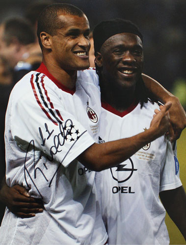 リバウド 直筆サインフォト ACミラン (Rivaldo Signed AC Milan Photo