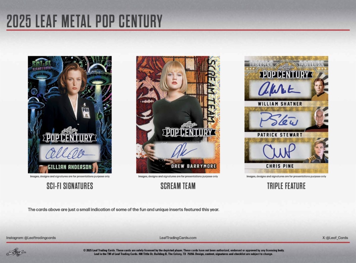 2025 Leaf Metal Pop Century Trading Cards Box 4/25入荷！ ｜カード