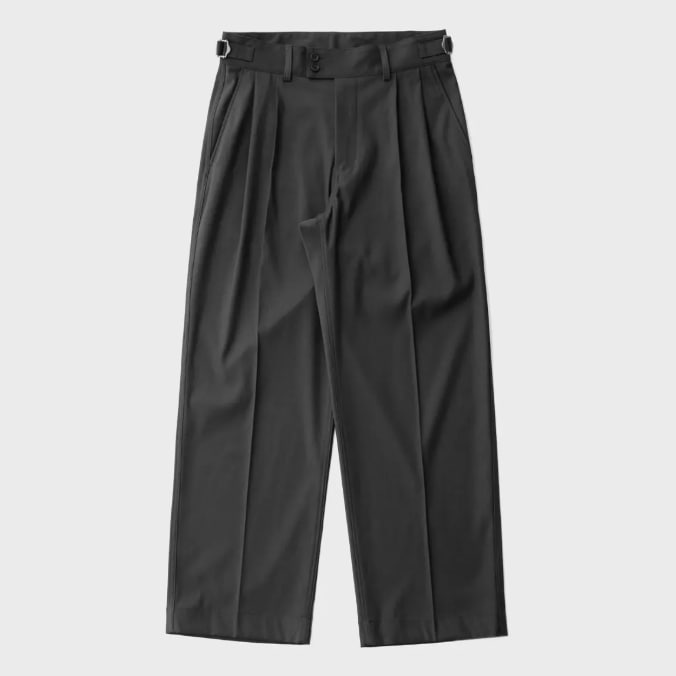 AURALEE｜BLUEFACED WOOL TWO-TUCK SLACKS (GRAY STRIPE) A25AP05BSの通販