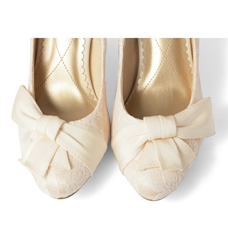 SALE】 パンプス 結婚式 オケージョン ハイヒール リボン ヒール7cm