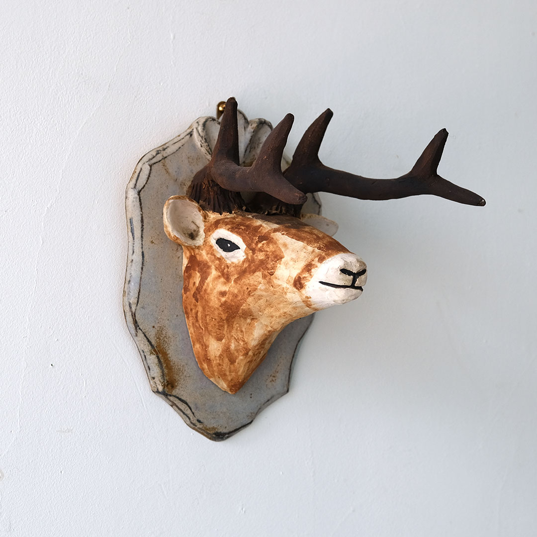 鹿の壁掛け | acne.pottery.studio | 糸島くらし×ここのき 公式通販サイト