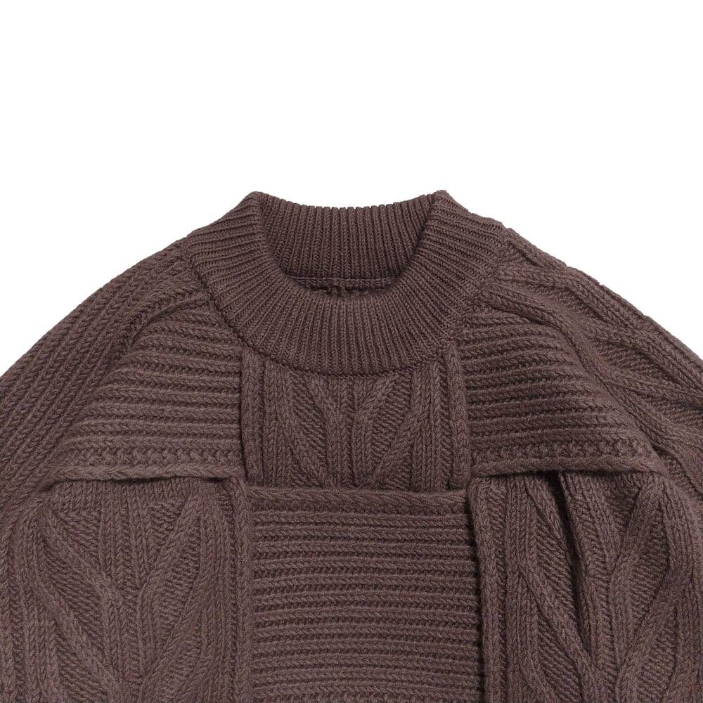 YOKE(ヨーク) CROSSING CABLE CREW NECK KNIT - COLDBECK ONLINE