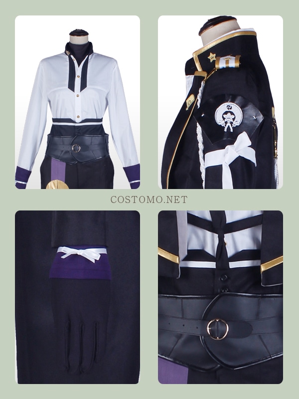 送料無料】※改訂版【2】※ とうらぶ風 黒×金×白 膝