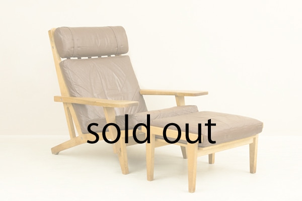 ハンス・ウェグナー GE375 1人掛けソファ オットマン オーク 北欧