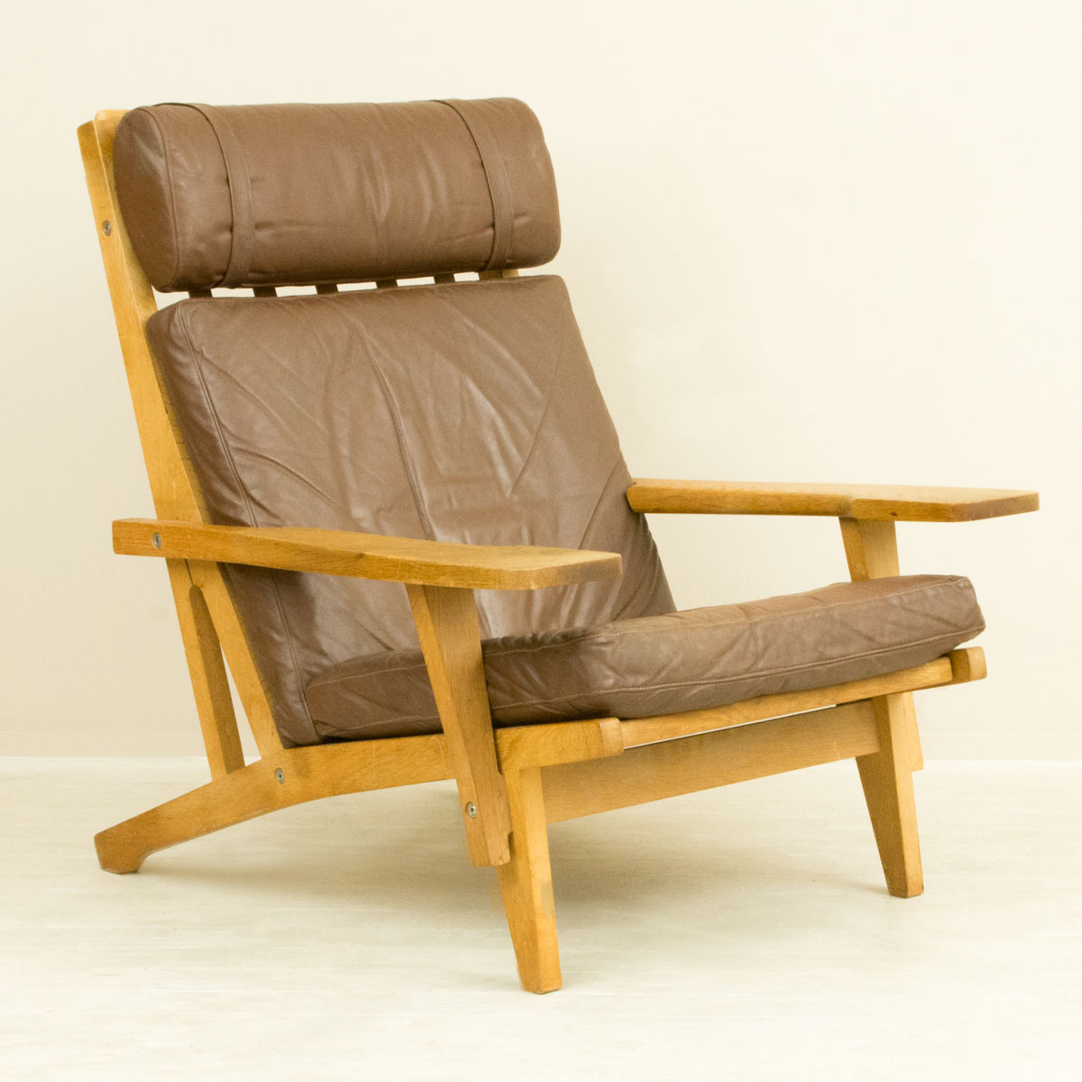 ハンス・ウェグナー GE375 1人掛けソファ オットマン オーク 北欧