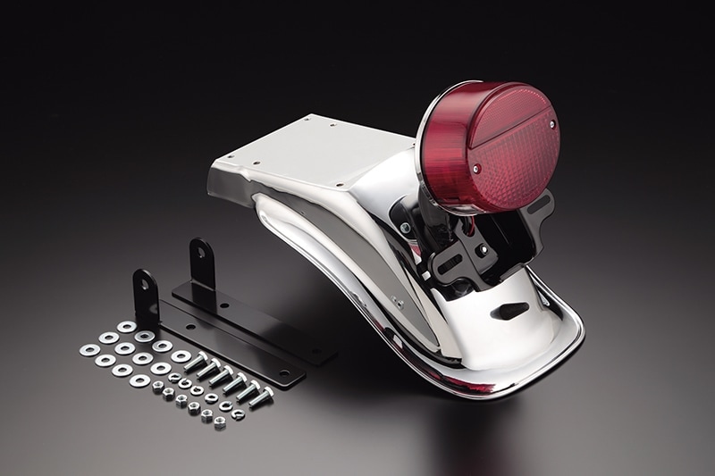 ゼファー1100/750 Z2タイプ鉄メッキリアフェンダー(赤ランプ付き