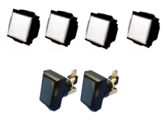 非静音] 三和電子製 SDVX 対応 ボタンセット（DJDAO/GENBU/YUAN等に