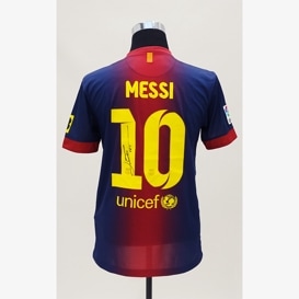 メッシ直筆サイン入りバルセロナ05/06ホームユニフォーム | THE DUGOUT