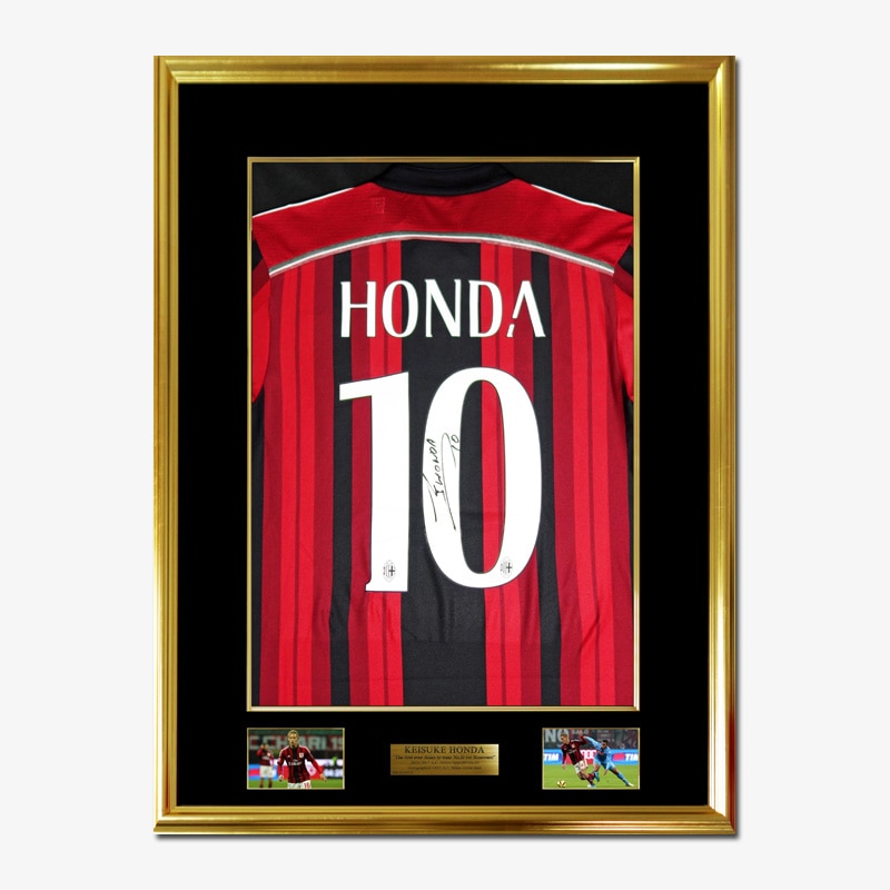 本田圭佑 直筆サイン入りACミラン14/15ホームユニフォーム 特製