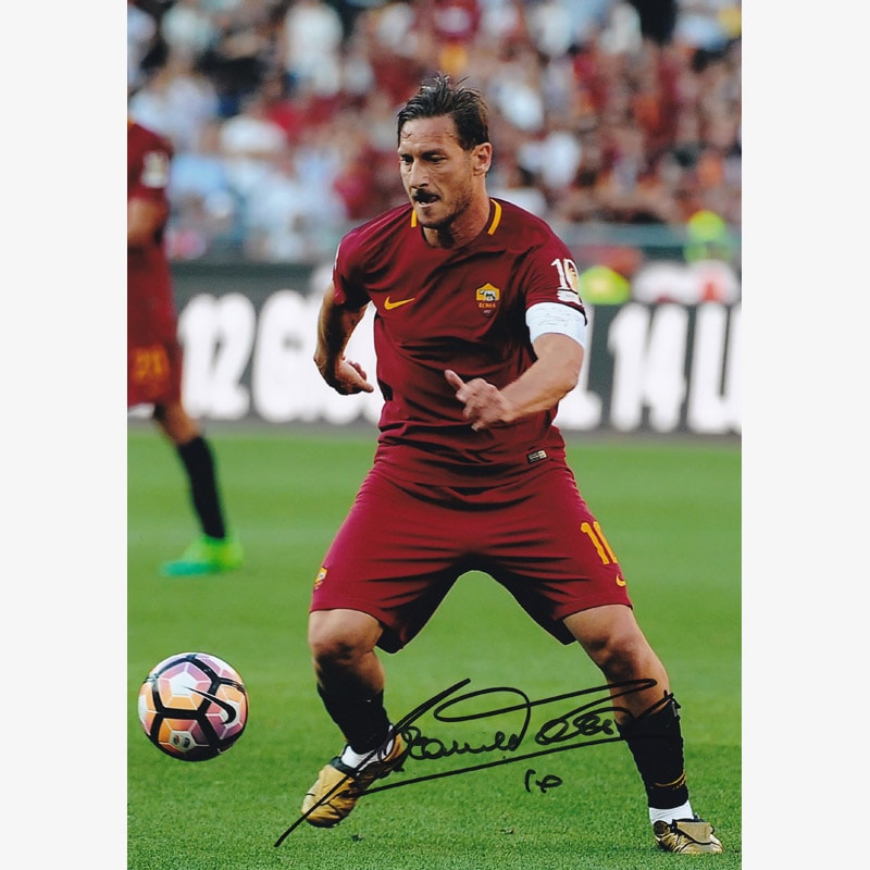 証明書付】新品 トッティ直筆サイン ローマ A3サイズ相当 証明書付