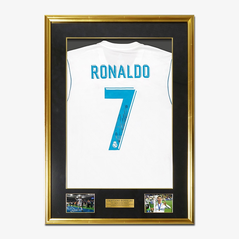 ロナウド直筆サイン入りレアルマドリード17/18ホームユニフォーム特製