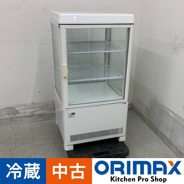 中古】 A07862 4面ガラス冷蔵ショーケース 卓上型 サンデン AG-54XE