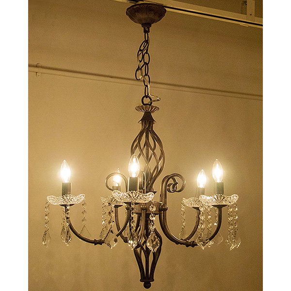 アンティーク調アイアンシャンデリア 5灯 ブラック | EL JEWEL