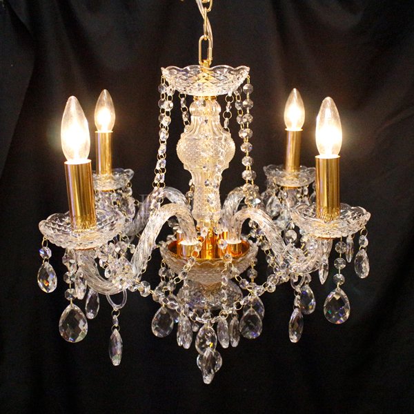 在庫有！】【LA LUCE】直付けタイプ クリスタルシャンデリア 4灯