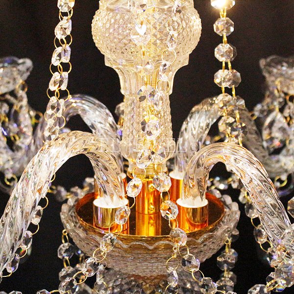 在庫有！】【LA LUCE】直付けタイプ クリスタルシャンデリア 4灯