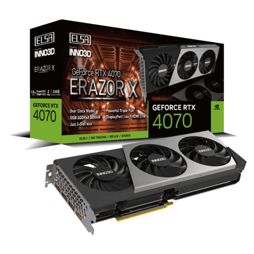 ELSA GeForce RTX 4070 ERAZOR X | 全ての商品 | ELSA ONLINE