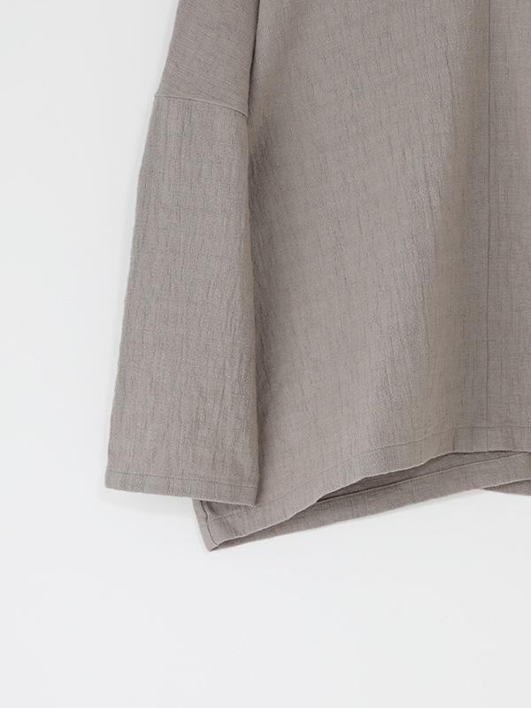 evam eva｜linen cotton V neck pullover｜ladies',tops