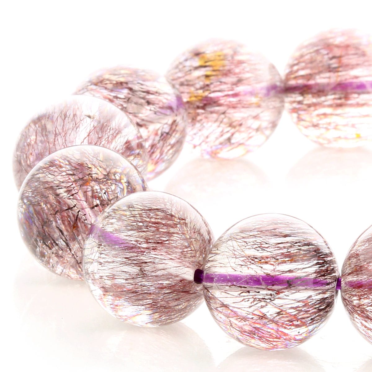 最高級【プレミアム】 スーパーセブン ブレスレット 14mm玉 No.18