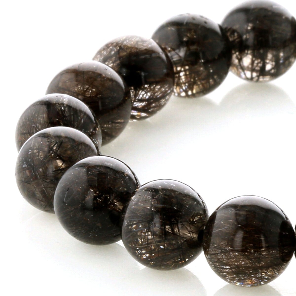 最高級【プレミアム】 ブラックルチル （二酸化チタン）ブレスレット