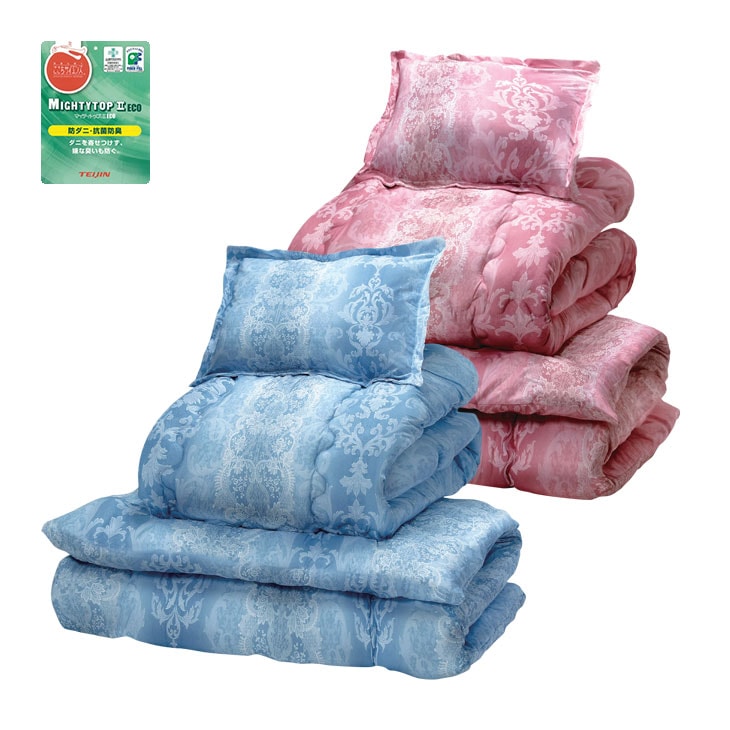 NEW 防ダニ・抗菌防臭加工 ほこりの出にくい組布団 シングル8点セット