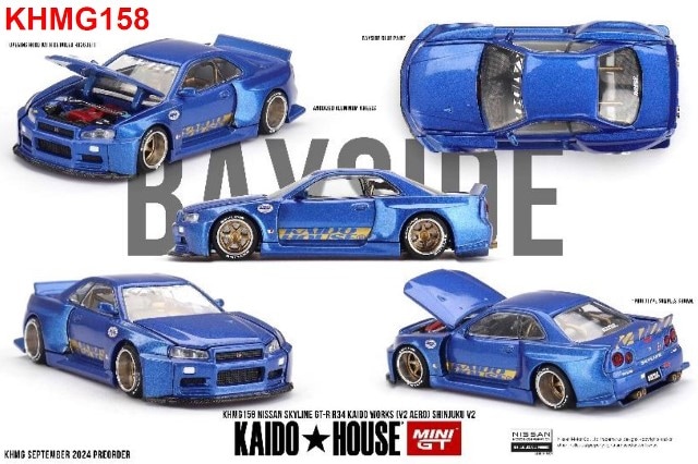 新品 KHMG158 TSM MINI-GT 1/64 日産 スカイライン GT-R R34 Kaido