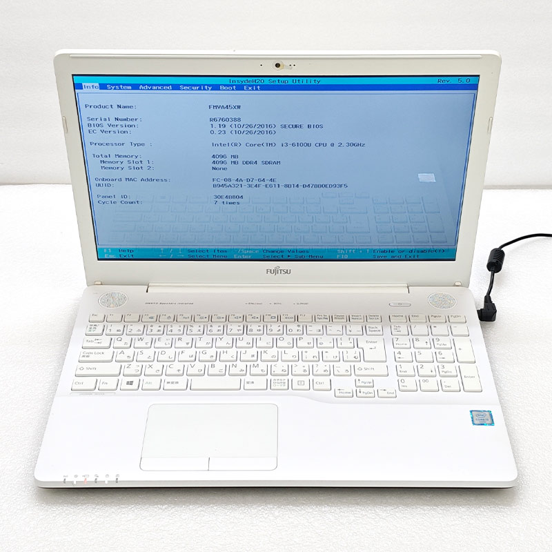 ジャンク品 富士通 LIFEBOOK AH45/X FMVA45XW ジャンクPC ジャンク