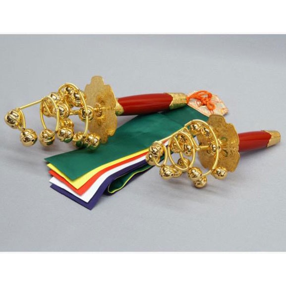 神楽鈴 大 五色布付 | 法務用品,神道用 | 作務衣と仏具の通販専門店 五彩堂