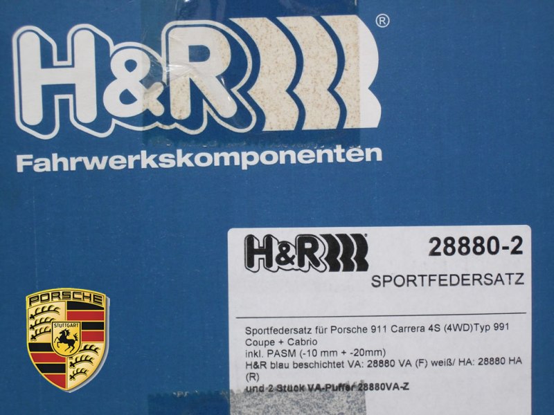 H&R ダウンサス 28880-2【H&R Sport Springs】スポーツスプリング
