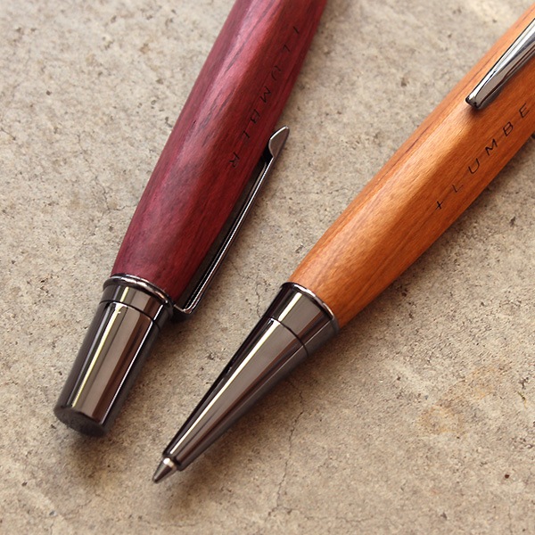 □【プレミアム】「TRIANGLE BODY BALLPOINT PEN（黒檀）」銘木を