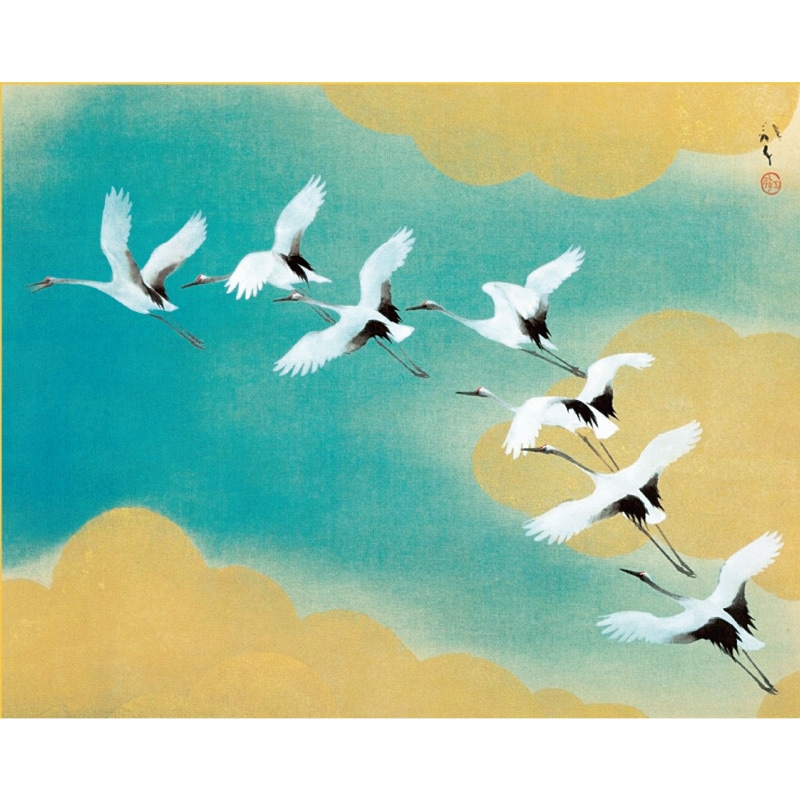 複製/川端龍子/登龍図/工芸/桐題箱付/布袋屋掛軸HH-110 複製/川端龍子