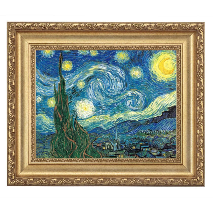 ゴッホ 「星月夜」 4号 西洋絵画 立体複製名画 【5％ポイント還元中