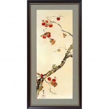 酒井抱一 「十二か月花鳥図」 三月 「桜に雉子図」 複製掛軸 : 酒井抱