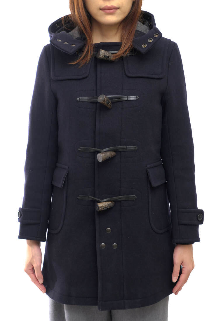 Scye / サイ BASICS フード付き ネイビー 紺 ダッフルコート