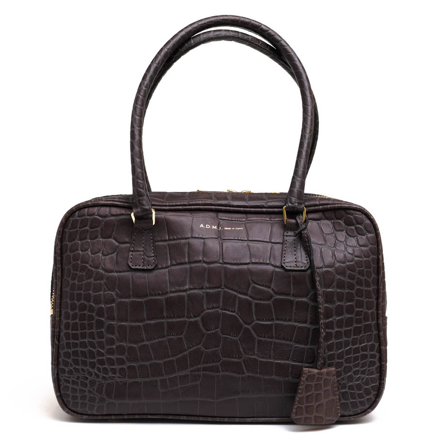 ADMJ ACS01070 CROCODILEEMBOSSING BASIC BOSTONBAG 28cm / エーディー