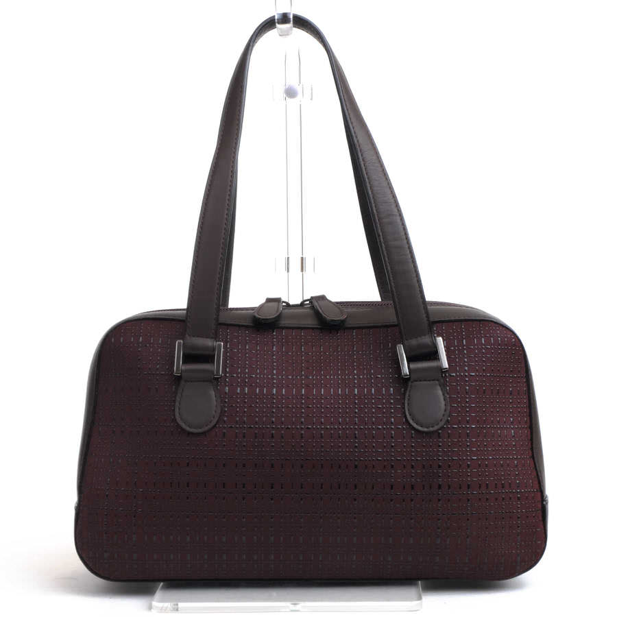 INDEN-YA 6434 34ハンド / 印傳屋 印伝 鹿革 漆塗り フォーマルバッグ