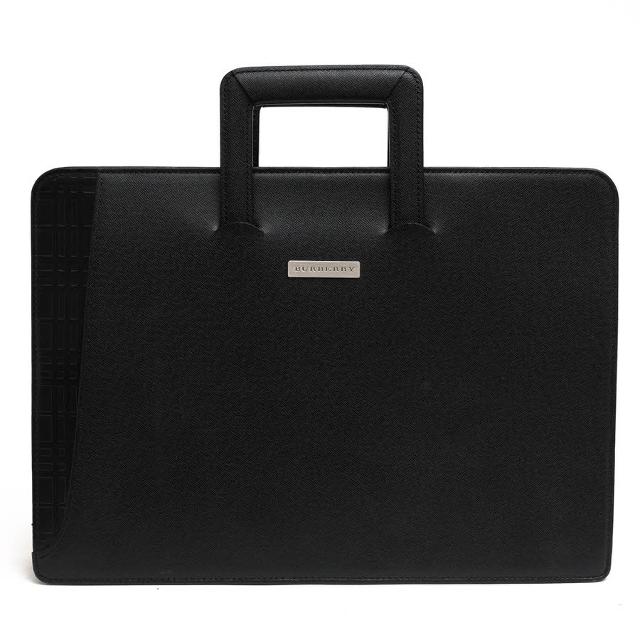 BURBERRY / バーバリー サフィアーノレザー 牛革 ブラック 黒 ビジネス