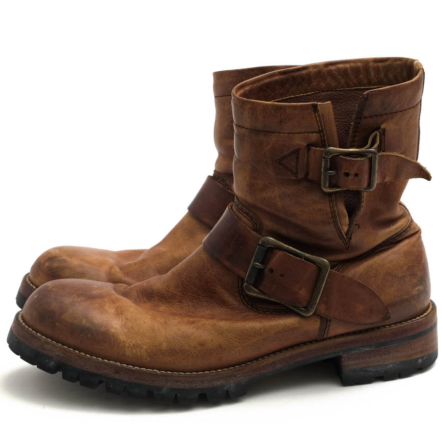 PADRONE PAUL3 ENGINEER BOOTS / パドローネ ショート丈 ステアハイド