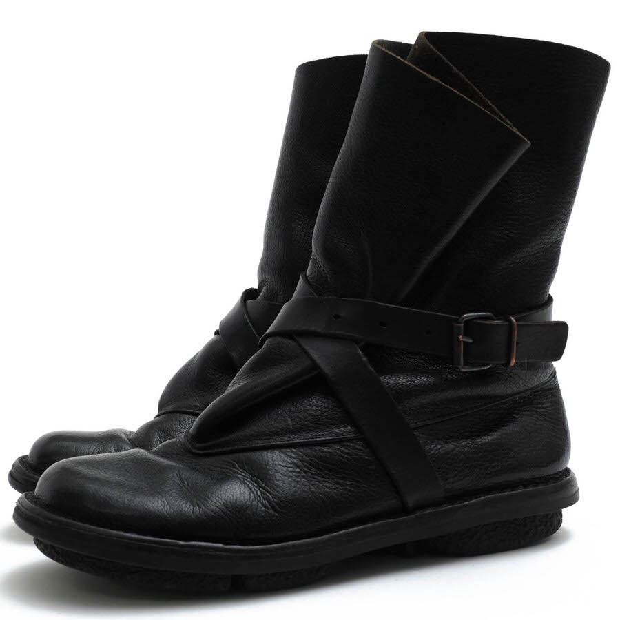 trippen ボム 36 ブラック レザーブーツ ベルト付き trippen｜ボム