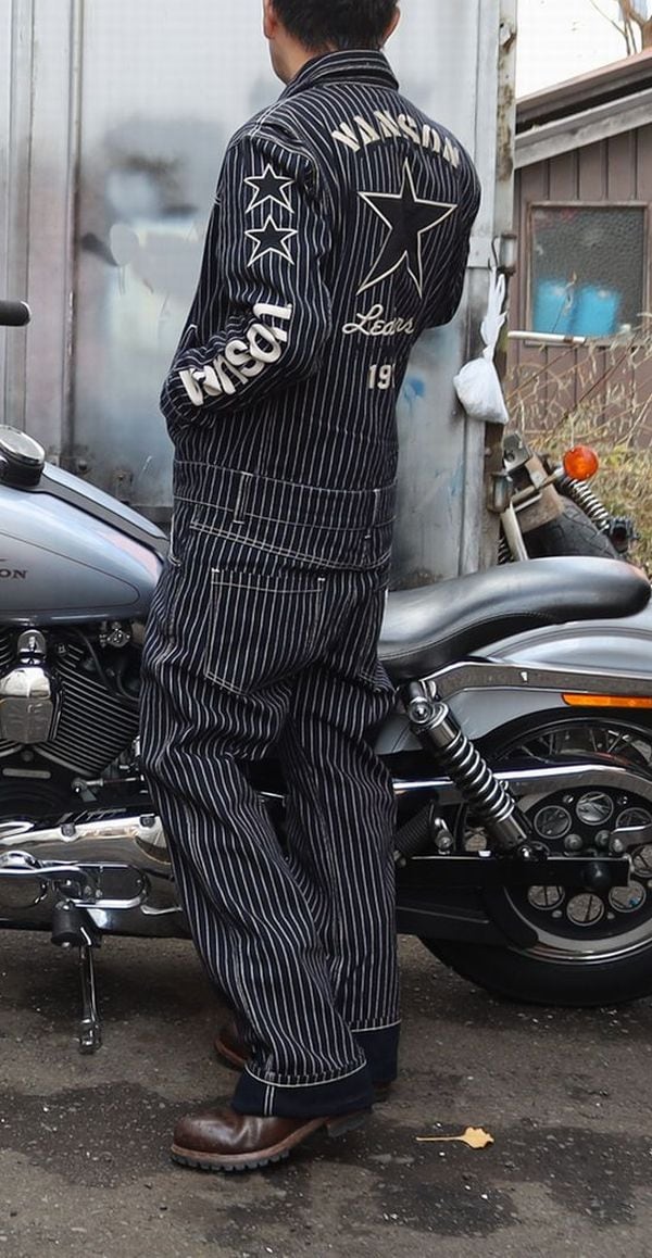 VANSON バンソン NVAO-2401 オールインワン 刺繍ツナギ ワンスター