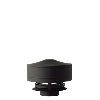 黒耐熱 ステンレス スーパートップ φ120mm 【ハゼ折り煙突】 | 【黒