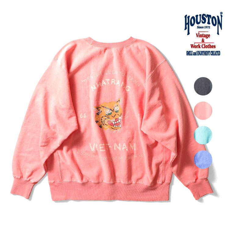HOUSTON / ヒューストン 22338 PIGMENT R/V SWEAT SHIRT (VIETNAM