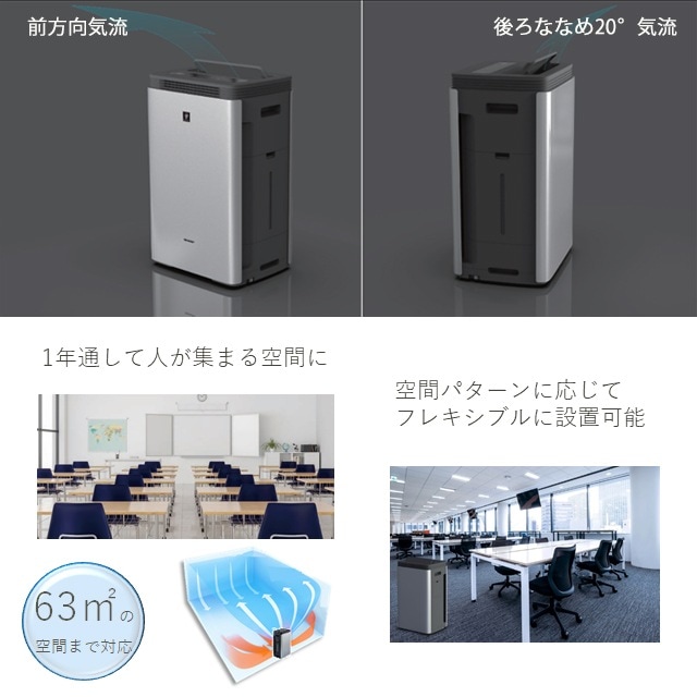 送料無料】床置き型プラズマクラスター加湿空気清浄機 KIM851S