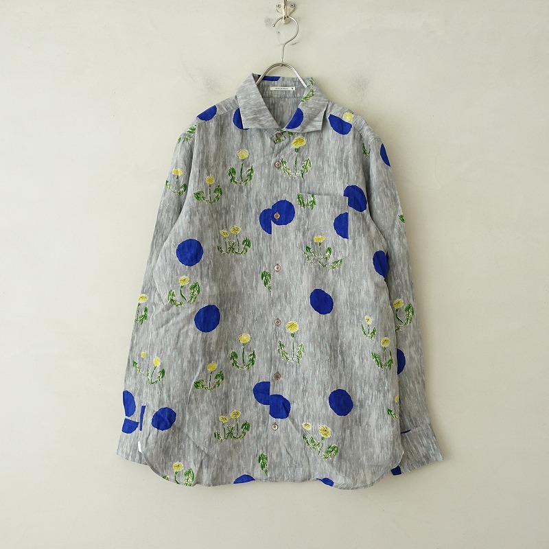 メンズ】ミナペルホネン mina perhonen dandelion リネンシャツ L (27